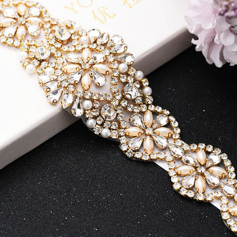 Bridal Rhinestone Bride Belt for Women Wedding Accessories Formal Sash