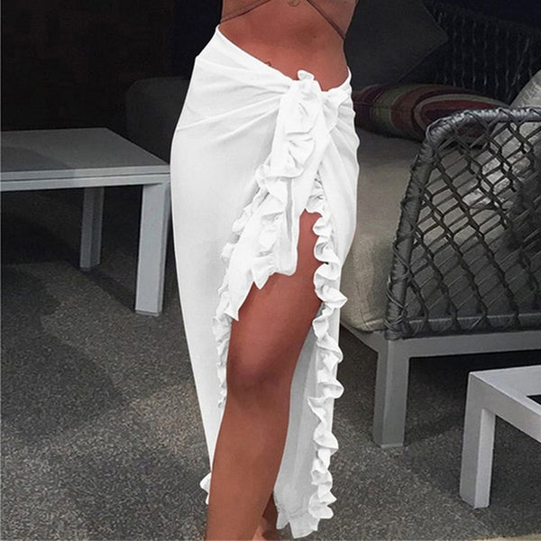 Chiffon See-Through Beach Bikini Cover Up Wrap Scarf-sarong