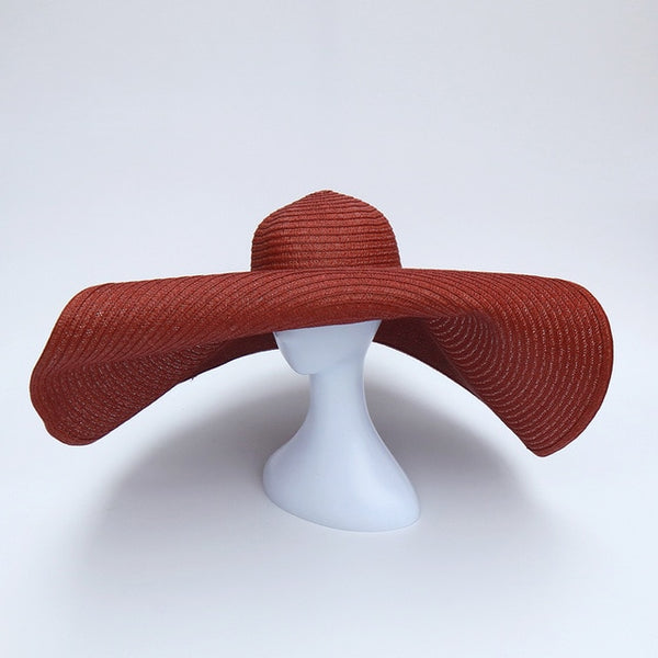 Sienna Oversized Floppy Big Beach Hat Fashion Foldabl