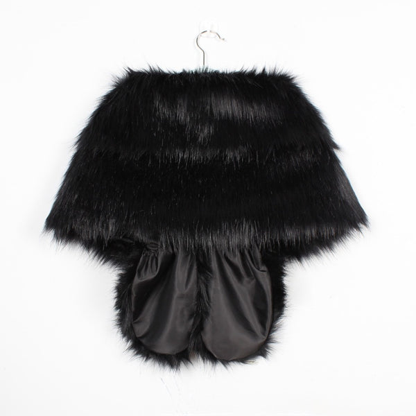 Faux Fur Coat Women Evening Party Wraps-many colors available