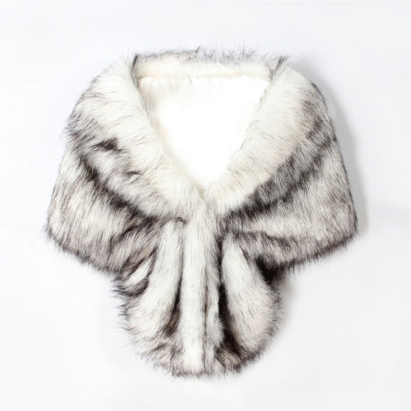 Faux Fur Coat Women Evening Party Wraps-many colors available