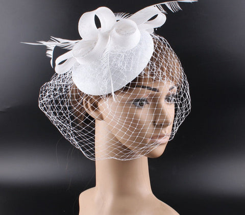 White Fascinator