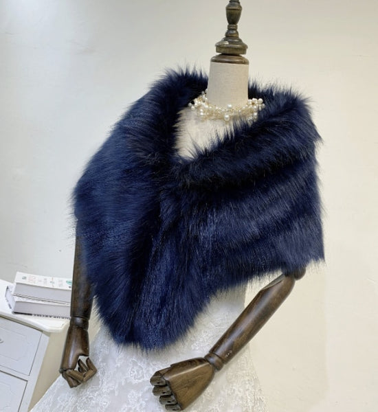 Faux Fur Coat Women Evening Party Wraps-many colors available