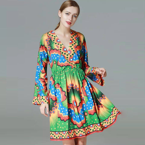 Spring Summer fun bold print dress