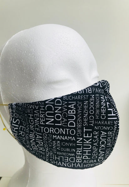 “Around the World” Protective Fabric Face Mask