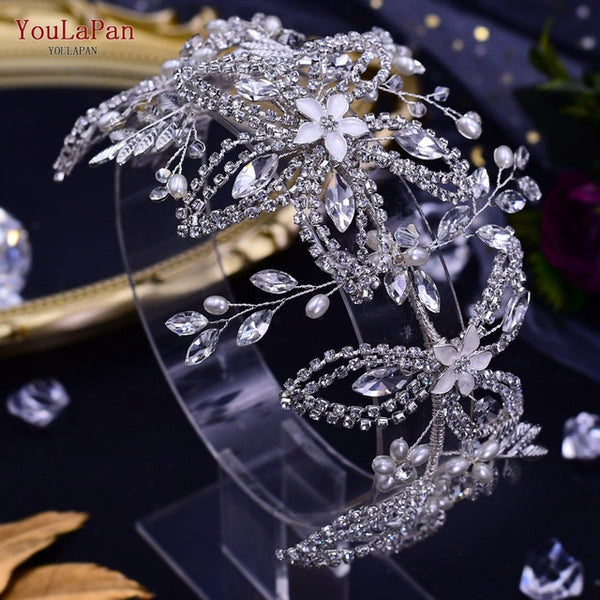 Wedding Hair Accessories Bridal Delicate Wire Headband Handmade Crystal Hair Accessories