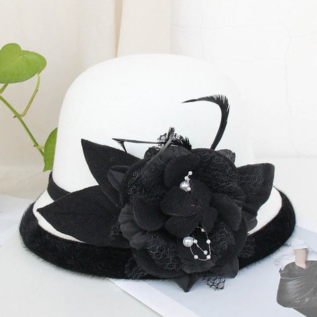 Elegant Church Hat For Women / Wool Felt