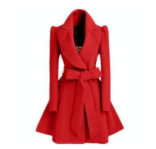 Overcoat jacket coat Flared bottom Red up to XL
